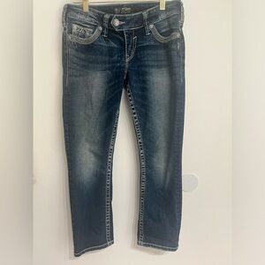 Silver Jean Co-Capri-Size W27
